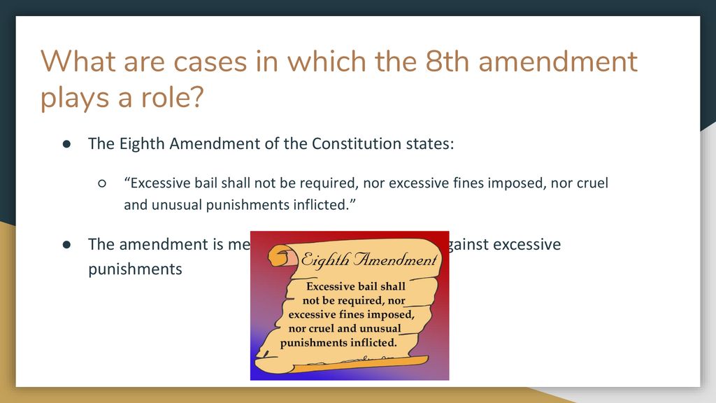 8th amendment court discount cases